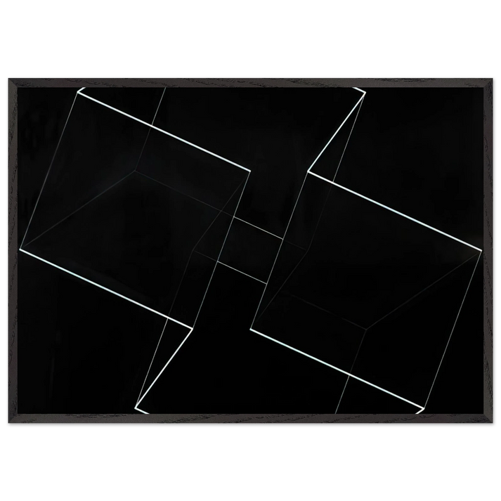 STRUCTURAL CONSTELLATION ALPHA 1954 - Josef Albers 70x100 cm / 28x40 inches Framed Art Print – Black Wooden Frame