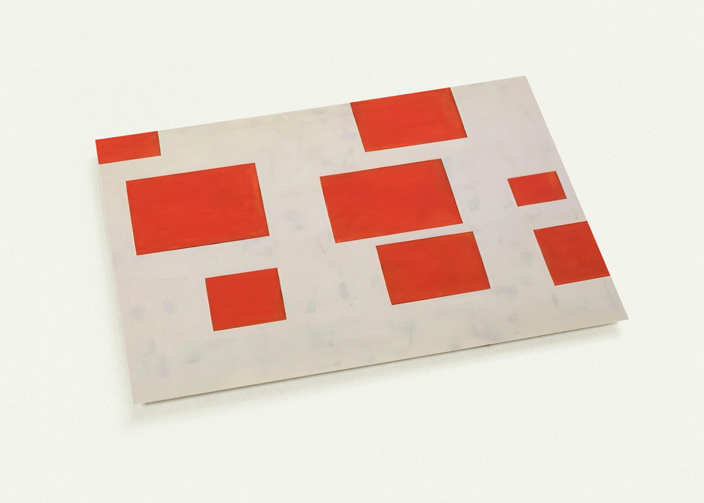 Komposition mit 8 roten Rechtecken Composition with 8 Red Rectangles - 1964 By Blinky Palermo Pack of 10 Post Cards | Blinky Palermo Post Cards | A6 (10.5 x 14.8 cm) - 4.1 x 5.8 inches