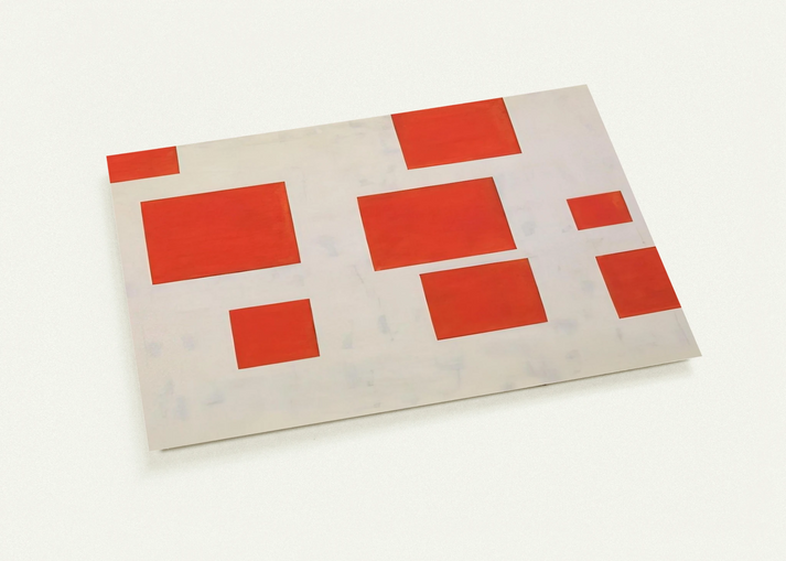 Komposition mit 8 roten Rechtecken Composition with 8 Red Rectangles - 1964 By Blinky Palermo Pack of 10 Post Cards | Blinky Palermo Post Cards | A6 (10.5 x 14.8 cm) - 4.1 x 5.8 inches
