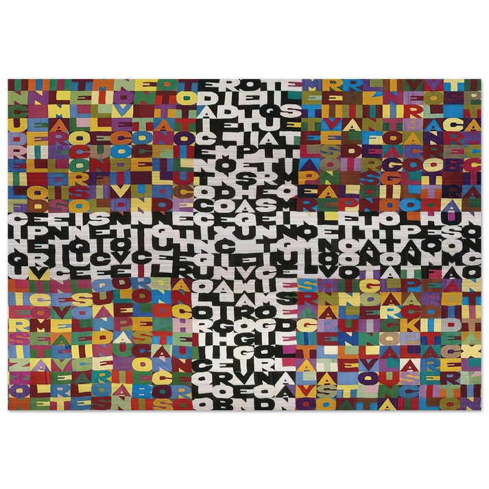 OGGI VENTICINQUESIMO GIORNO DEL SETTIMO MESE 1988 - Alighiero Boetti Brushed Aluminum Print - 70x100 cm / 28x40 inches | Alighiero Boetti Aluminum Print | Alighiero Boetti Prints