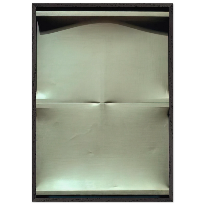 No 827 - 1963 - Enrico Castellani 70x100 cm / 28x40 inches Framed Art Print – Black Wooden Frame