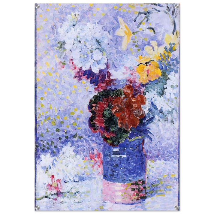 Flowers in a Glass - Henri-Edmond Cross Acrylic Print - 70x100 cm / 28x40″ inches | Henri-Edmond Cross Wall Art | Henri-Edmond Cross Prints