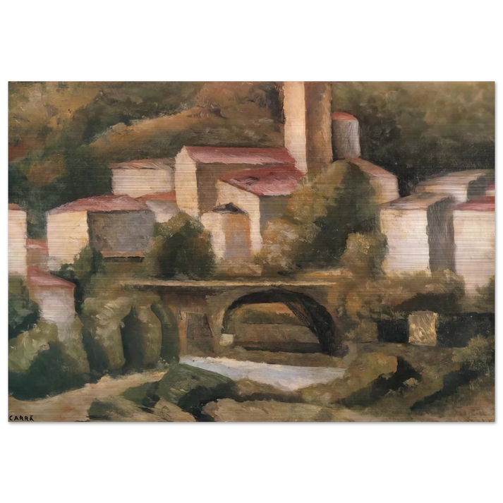 SAN GIACOMO DI VARALLO 1924 - Carlo Carra Brushed Aluminum Print - 70x100 cm / 28x40 inches | Carlo Carra Aluminum Print | Carlo Carra Prints