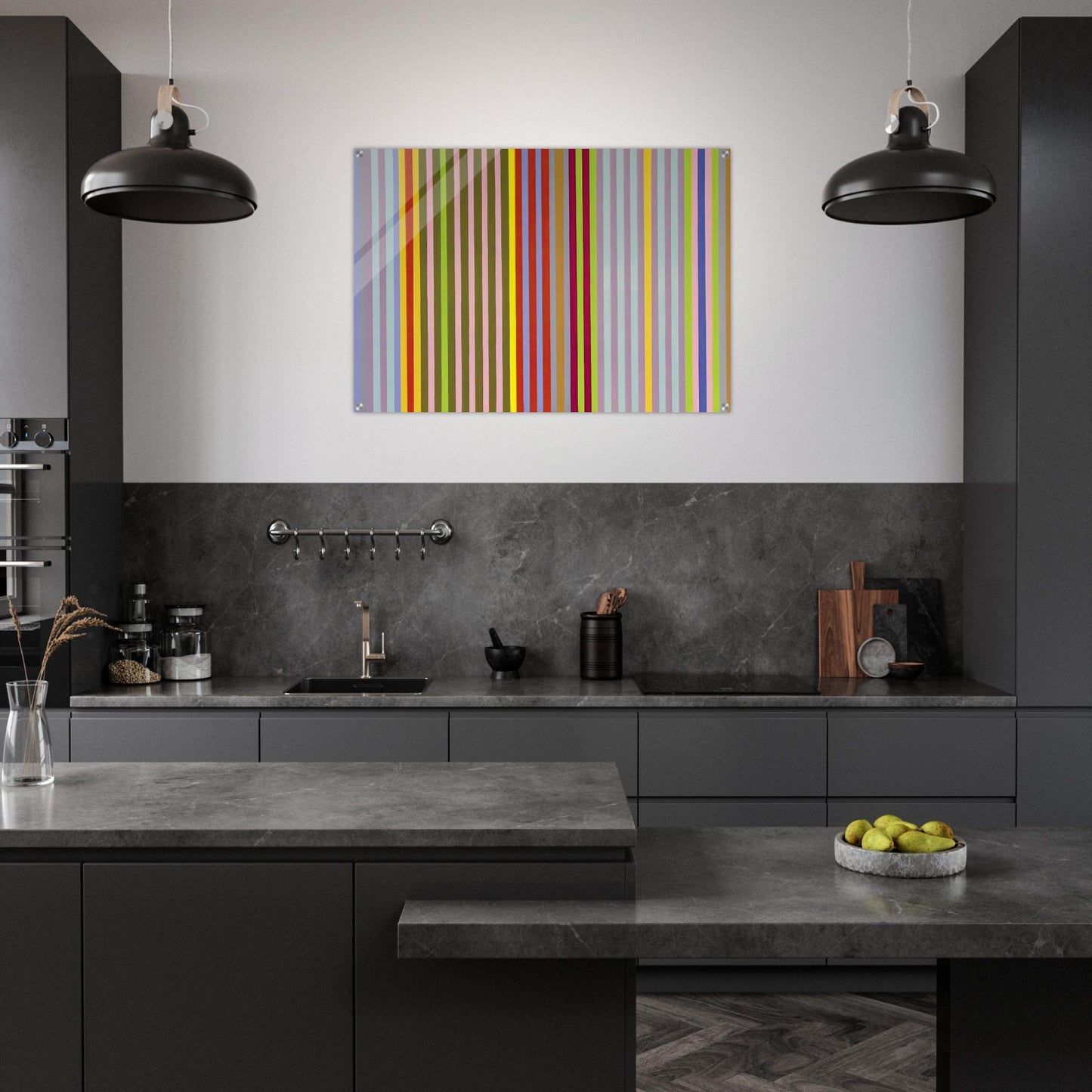 Apricot Ripple - 1968 - Gene Davis Acrylic Print - 70x100 cm / 28x40″ inches