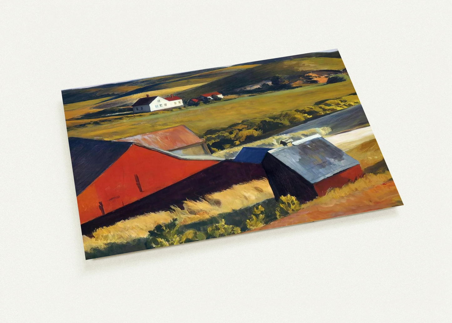 Cobbs Barns and Distant Houses By Edward Hopper Pack of 10 Post Cards | Edward Hopper Post Cards | A6 (10.5 x 14.8 cm) - 4.1 x 5.8 inches