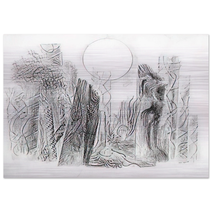 Petrified Forest - Max Ernst Brushed Aluminum Print - 70x100 cm / 28x40 inches | Max Ernst Aluminum Print | Max Ernst Prints