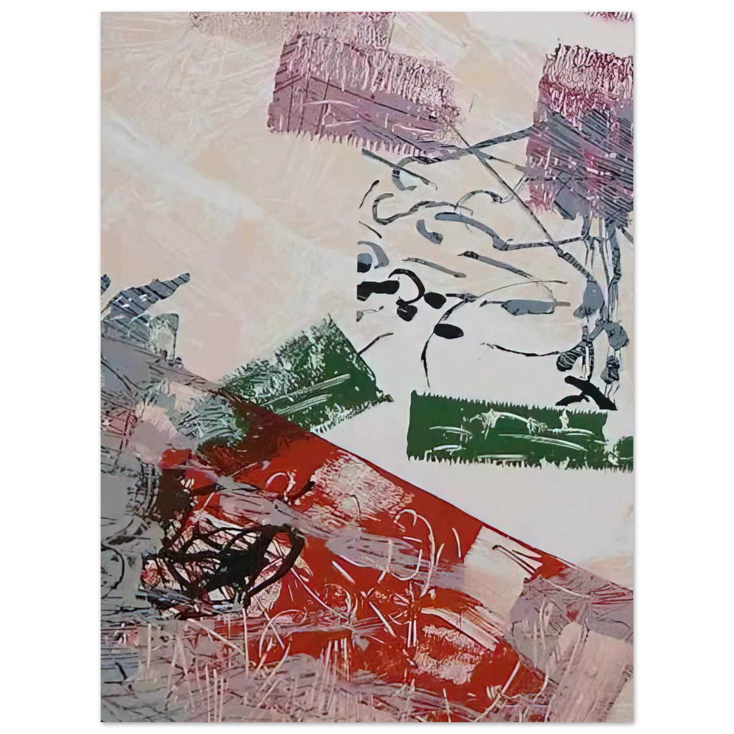 Jean-Paul Riopelle - Lithograph 1968 Fine Art Poster - Default Title