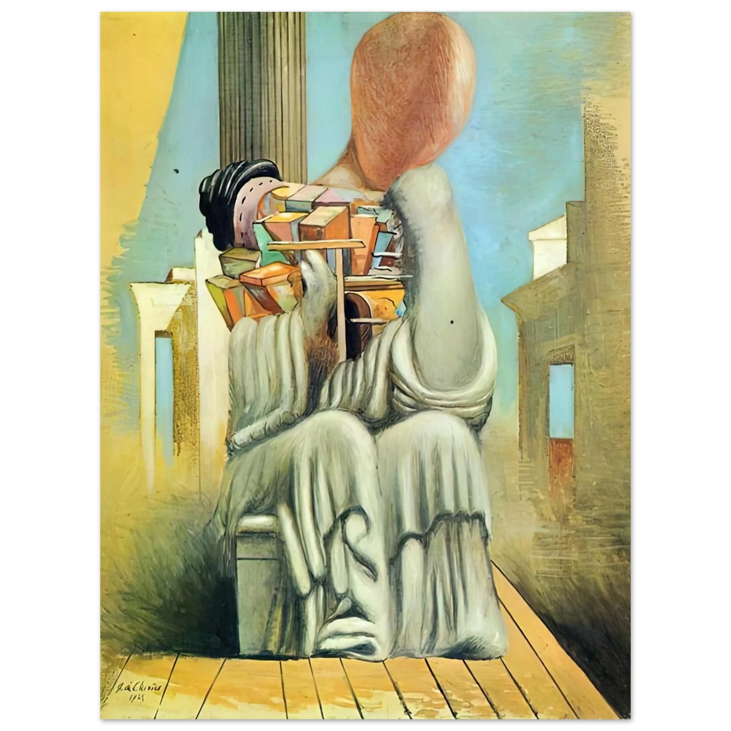 Giorgio de Chirico - THE TERRIBLE GAMES 1925 Fine Art Poster - Default Title