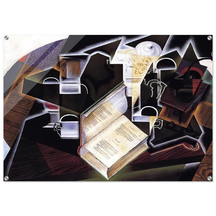 BOOK PIPE AND GLASSES - Juan Gris Acrylic Print - 70x100 cm / 28x40″ inches