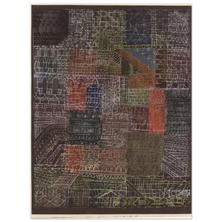 Paul Klee - STRUCTURAL II 1924 75x100 cm / 30x40inches Fine Art Poster
