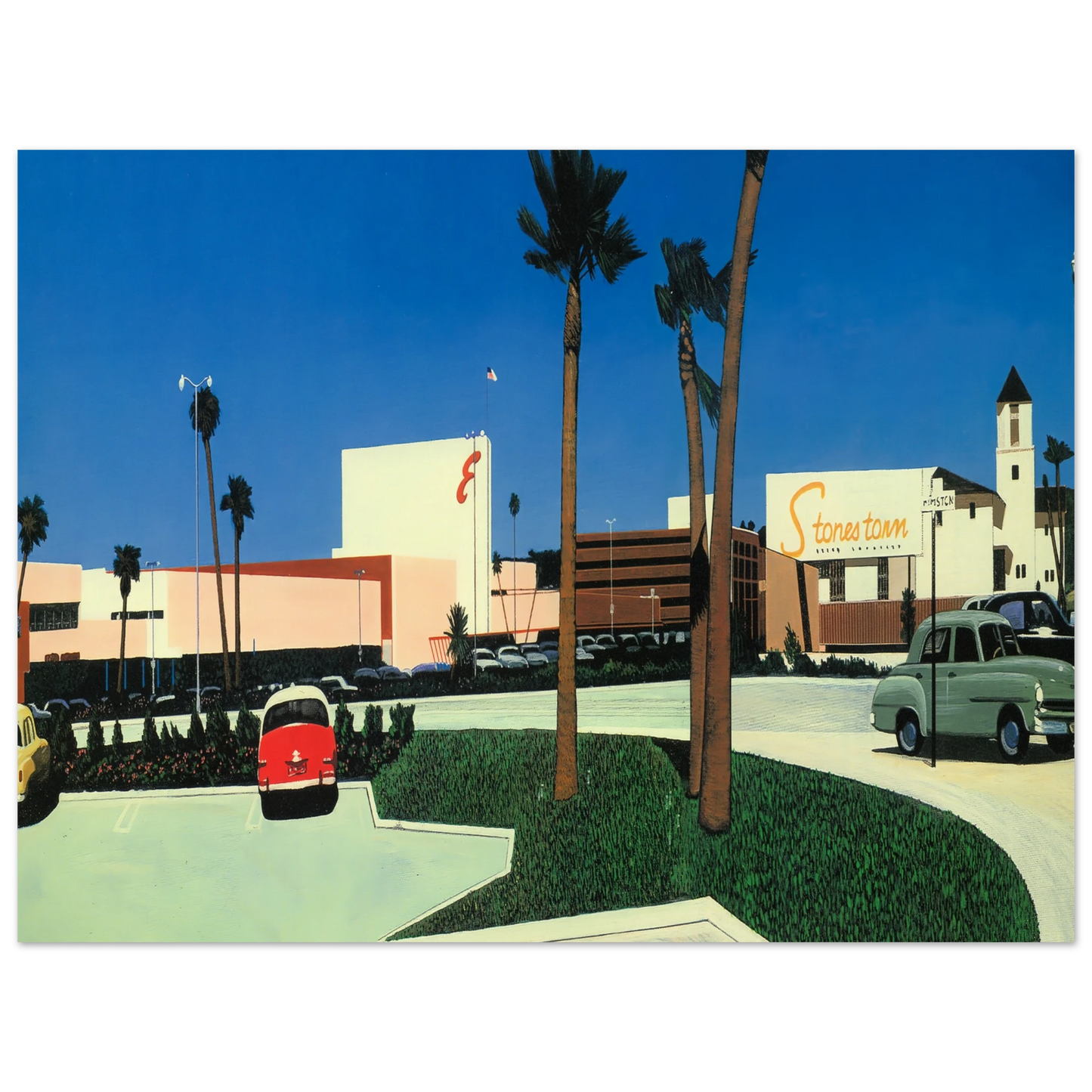 Hiroshi Nagai - In the beginning Stonestown Wall Art - 60x80 cm / 24x32 inches - Premium Wooden Framed Poster With Fine Art Paper - Wood frame