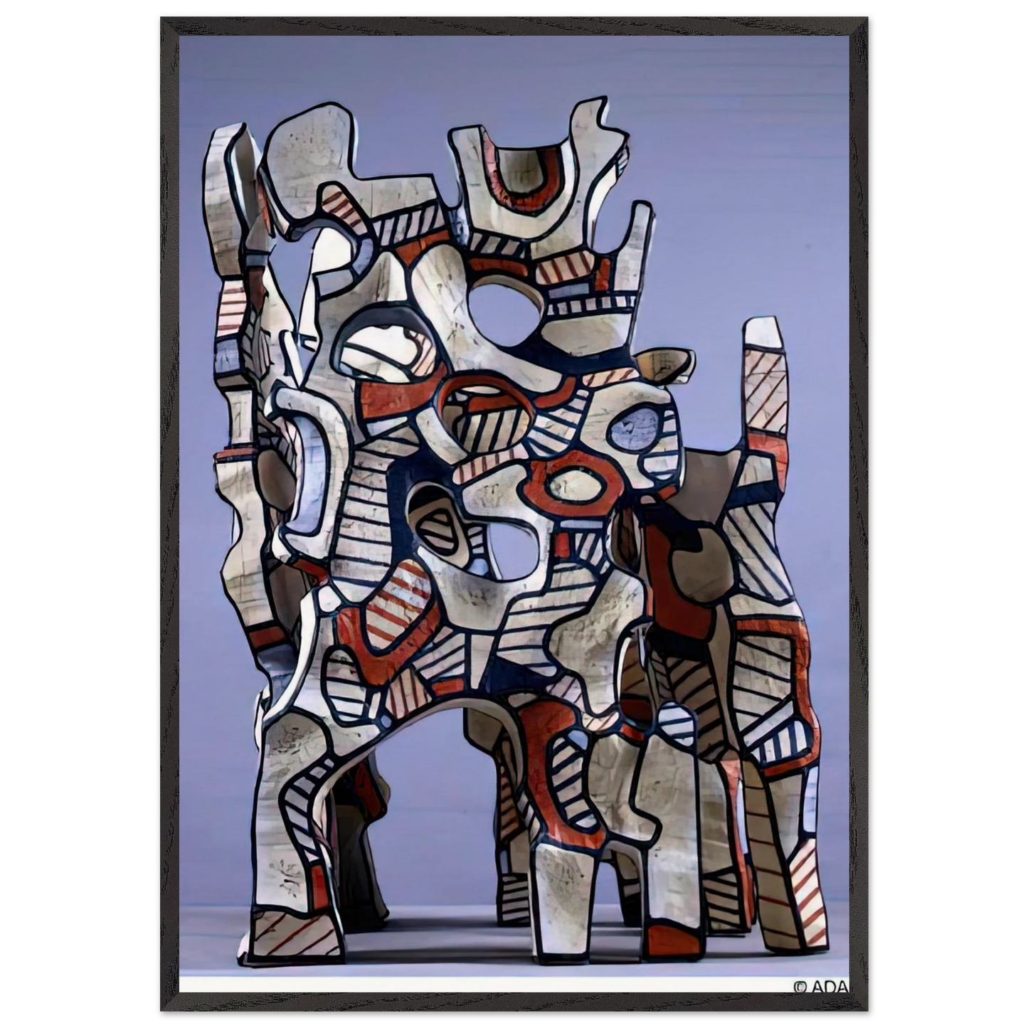THE COSMORAMA IV - Jean Dubuffet Framed Art Print – Black Wooden Frame - Default Title - -Framed Art Print