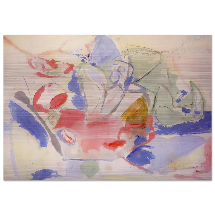 Mountains and Sea - 1952 - Helen Frankenthaler Brushed Aluminum Print - 70x100 cm / 28x40 inches | Helen Frankenthaler Aluminum Print | Helen Frankenthaler Prints