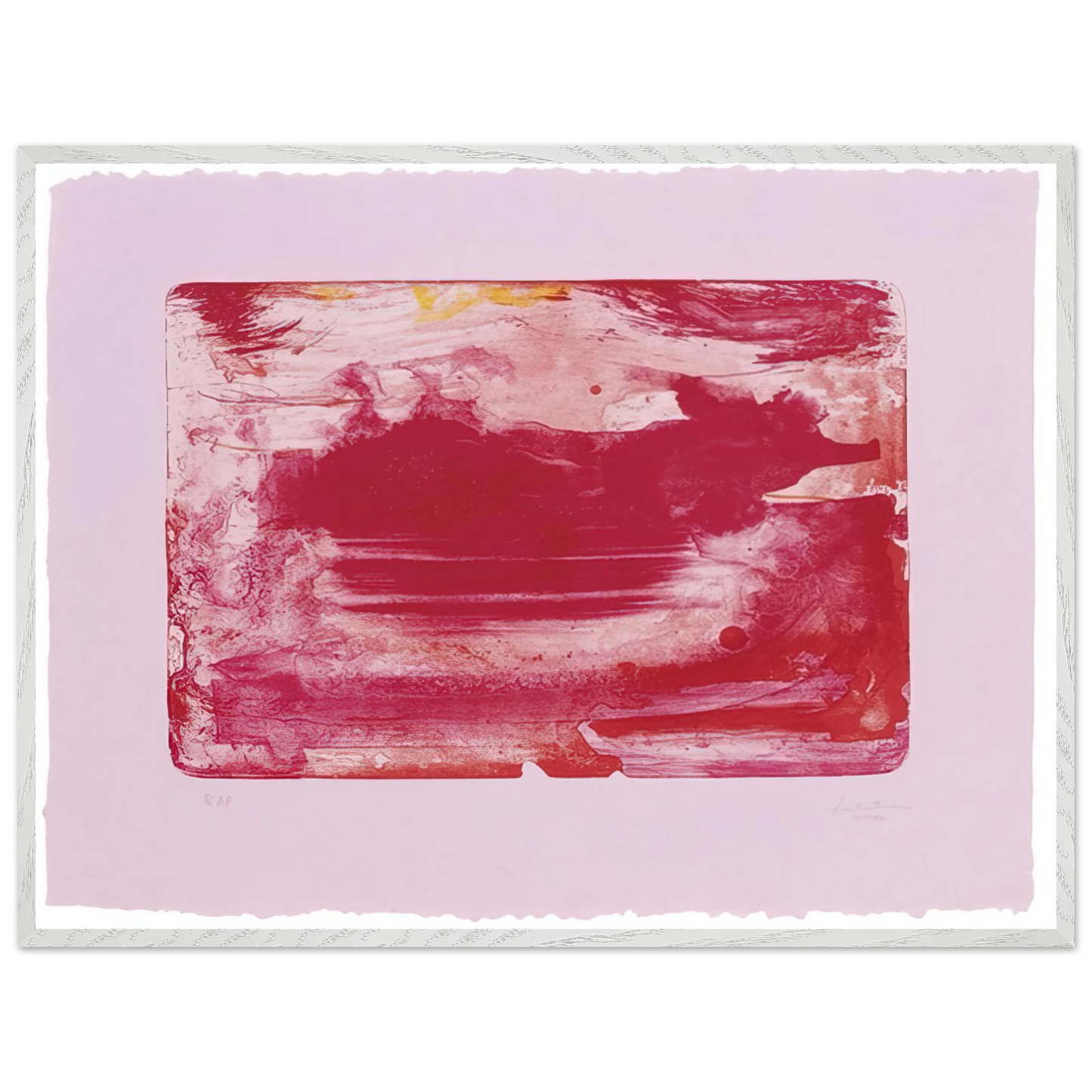 Helen Frankenthaler - The Red Sea - 1982 Wall art - 30x45 cm / 12x18 inches - Premium Wooden Framed Poster With Fine Art Paper - Wood frame