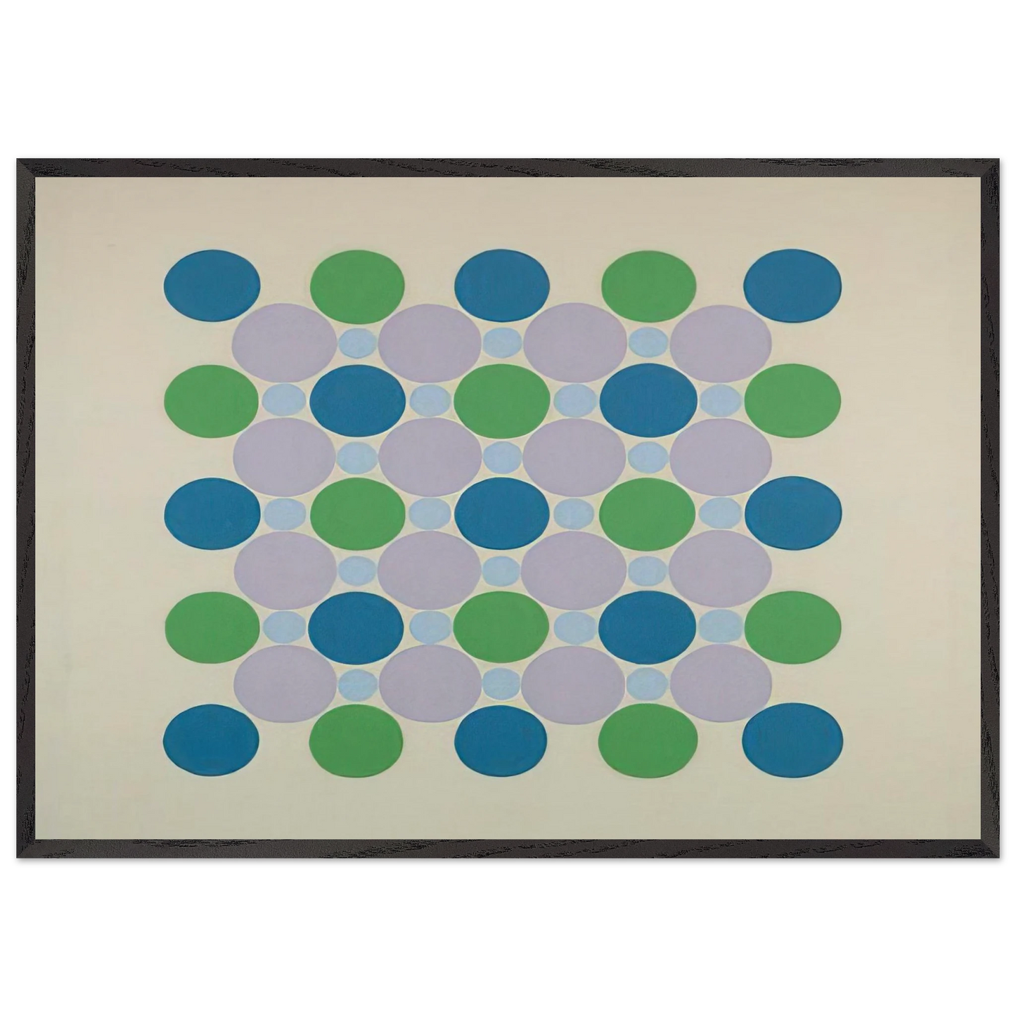 Four Blue Five - 1962 - Thomas Downing 70x100 cm / 28x40 inches Framed Art Print – Black Wooden Frame