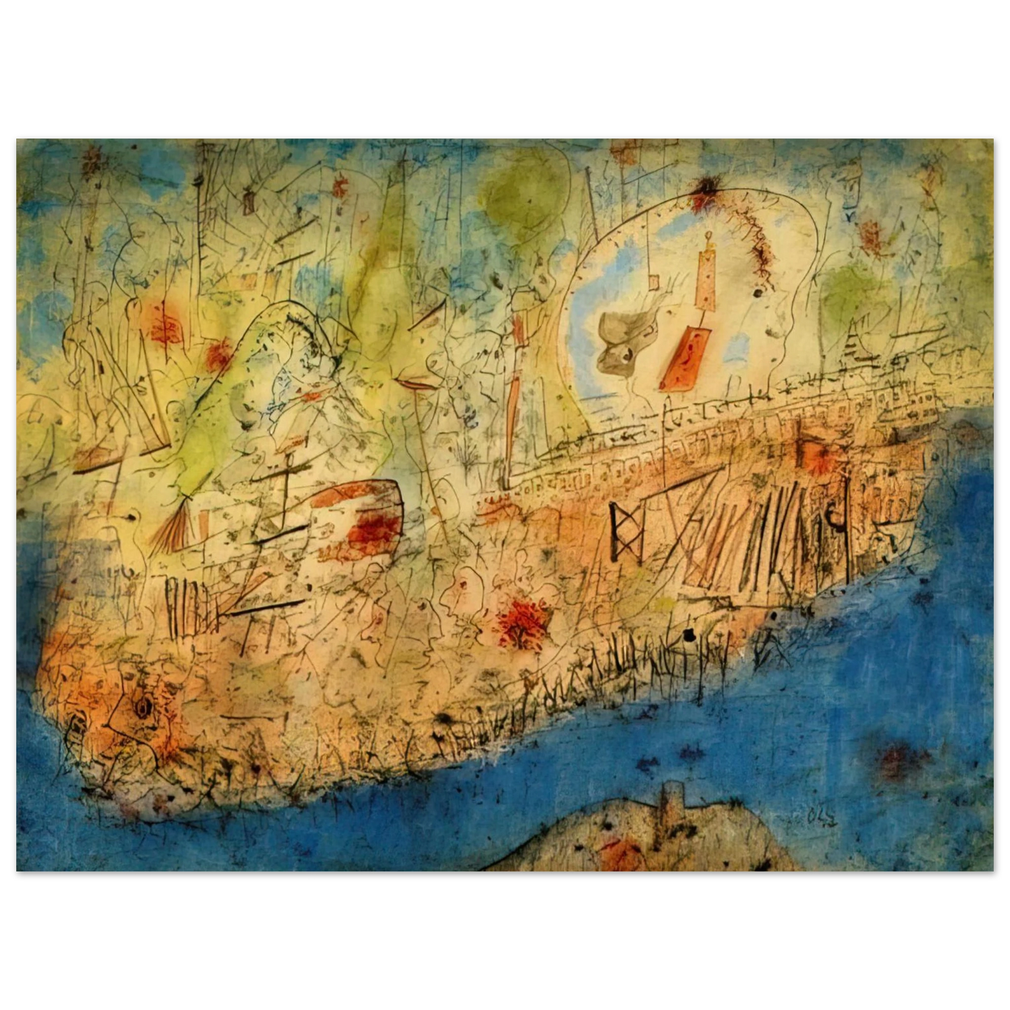 Wols - Camp des Milles - 1940 Fine Art Poster - Default Title