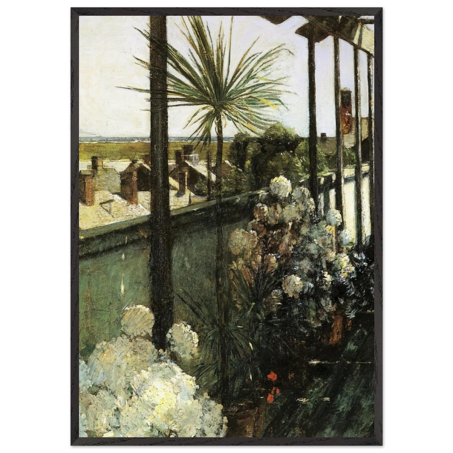 Afternoon in Nantucket - Childe Hassam 70x100 cm / 28x40 inches Framed Art Print – Black Wooden Frame
