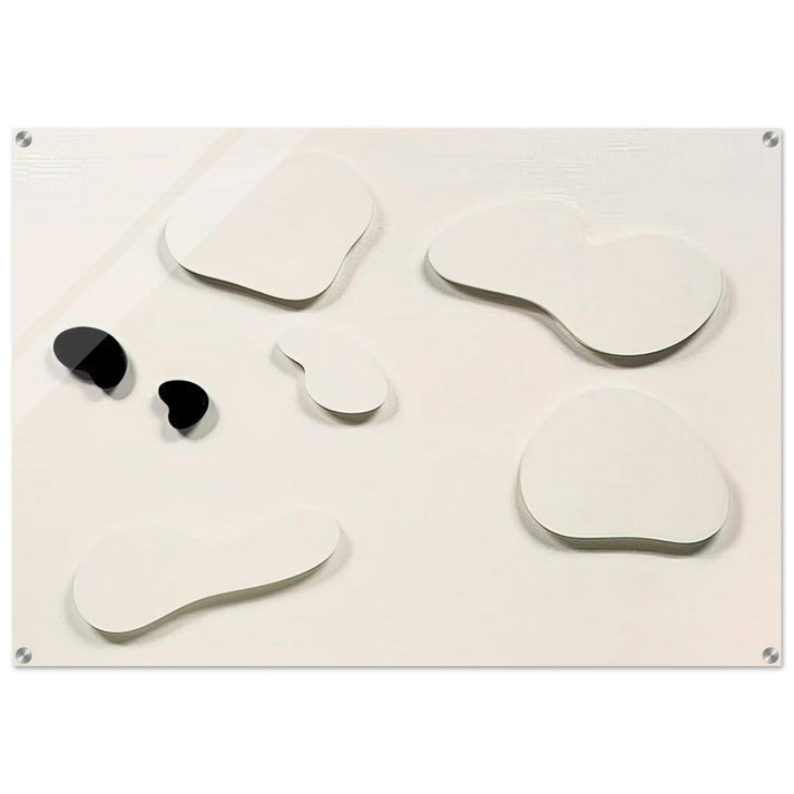 Constellation with 5 White Forms and 2 Black - Jean Arp Acrylic Print - 70x100 cm / 28x40″ inches