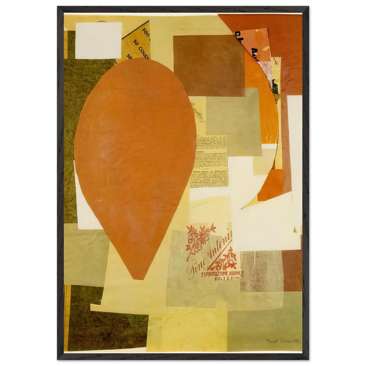 PINO ANTONI 1934 - Kurt Schwitters 70x100 cm / 28x40 inches Framed Art Print – Black Wooden Frame