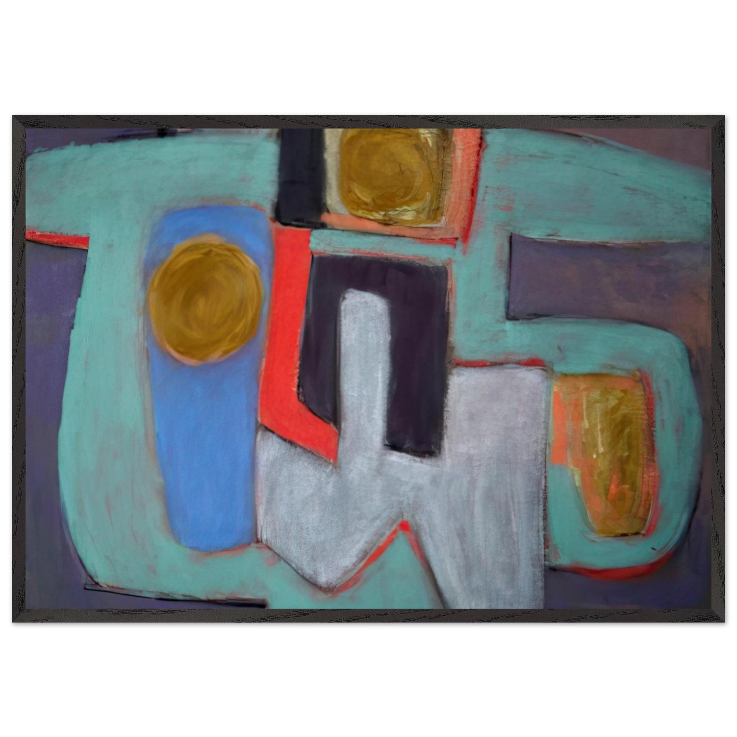 Flight - 2009 United States - Will Barnet 70x100 cm / 28x40 inches Framed Art Print – Black Wooden Frame