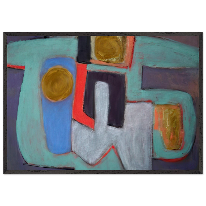 Flight - 2009 United States - Will Barnet 70x100 cm / 28x40 inches Framed Art Print – Black Wooden Frame