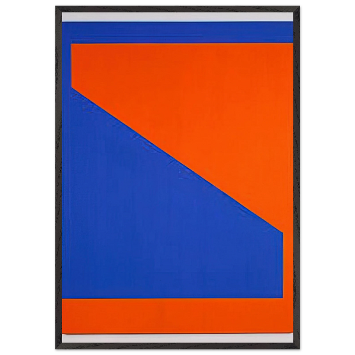 Blue with Orange - 1984 - Carmen Herrera 70x100 cm / 28x40 inches Framed Art Print – Black Wooden Frame