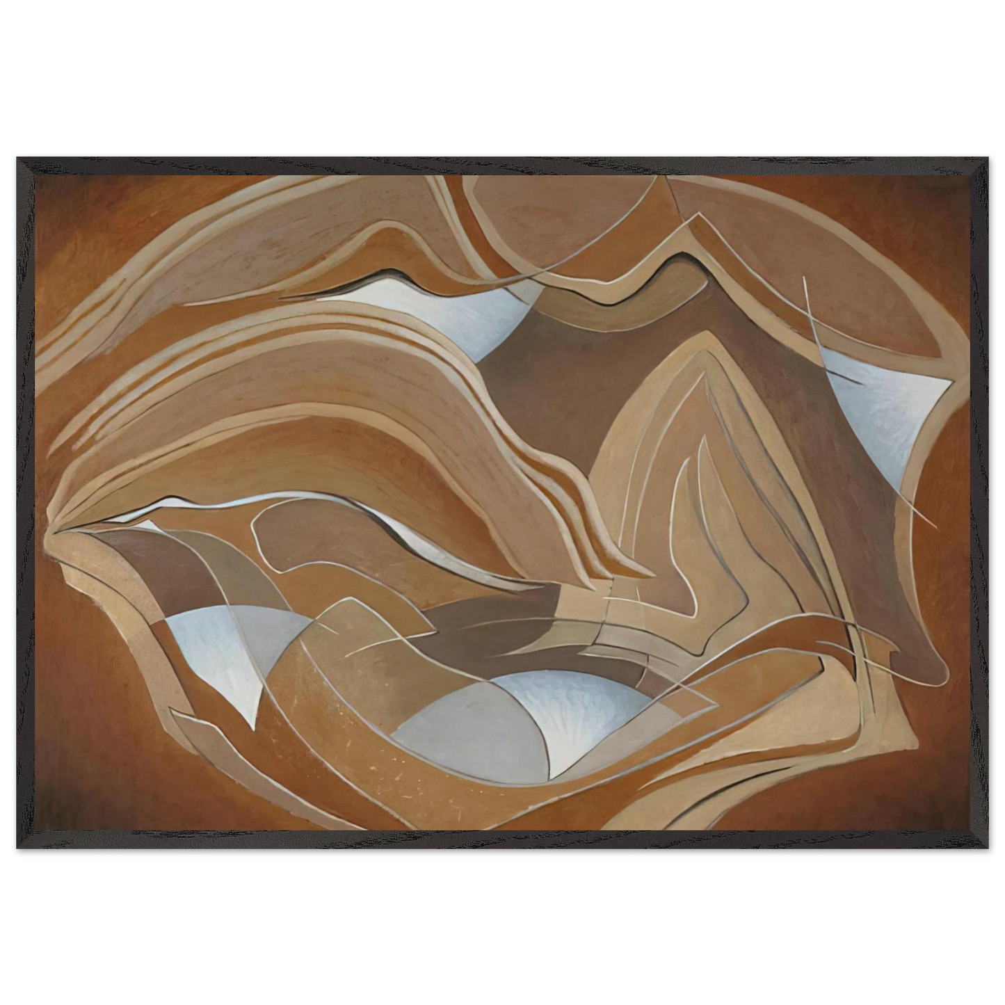 Nature Rhythms - 1950 - Lawren Harris 70x100 cm / 28x40 inches Framed Art Print – Black Wooden Frame