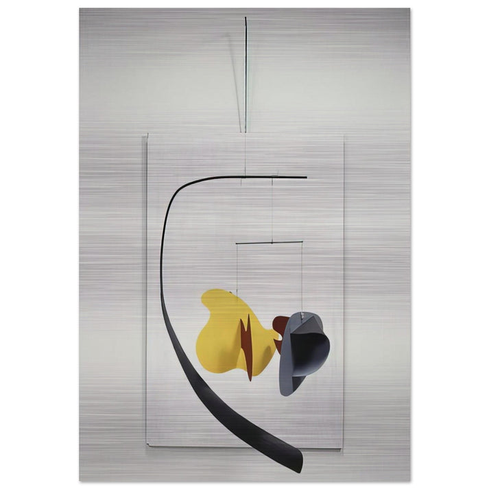 WHITE PANEL 1936 - Alexander Calder Brushed Aluminum Print - 70x100 cm / 28x40 inches | Alexander Calder Aluminum Print | Alexander Calder Prints