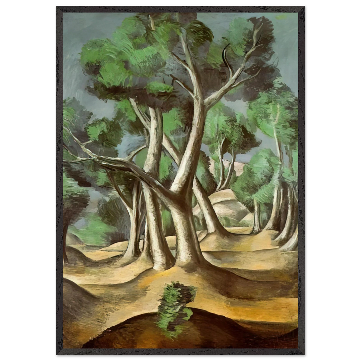 THE GROVE 1912 - Andre Derain Framed Art Print – Black Wooden Frame - Default Title - -Framed Art Print