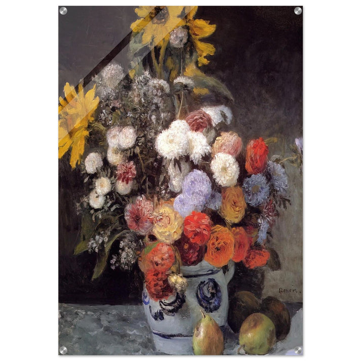 Mixed Flowers In An Earthware Pot - Pierre-Auguste Renoir Acrylic Print - 70x100 cm / 28x40″ inches