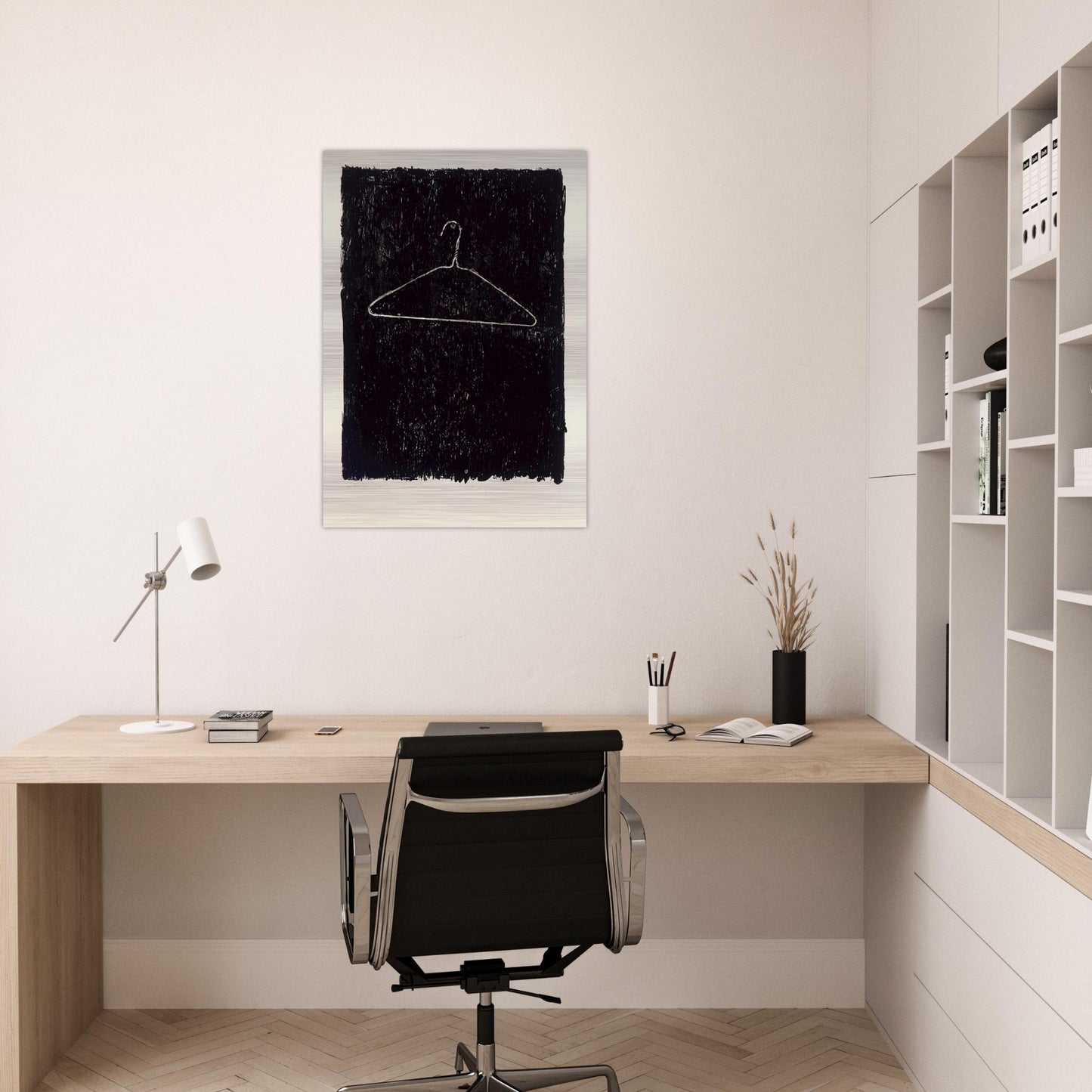 COAT HANGER II - Jasper Johns Brushed Aluminum Print - 70x100 cm / 28x40 inches | Jasper Johns Aluminum Print | Jasper Johns Prints