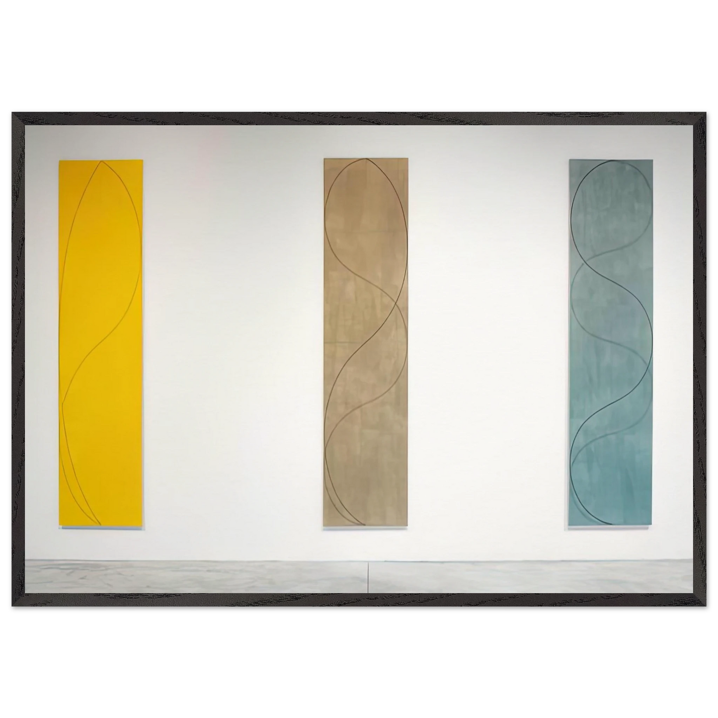 COLUMN PAINTINGS 2004 - Robert Mangold 70x100 cm / 28x40 inches Framed Art Print – Black Wooden Frame