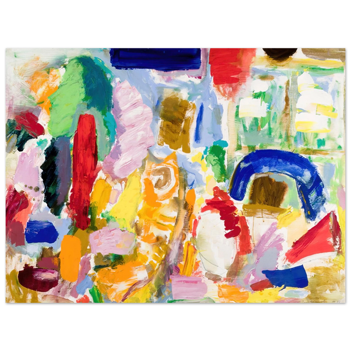 Taro Yamamoto - PAPER KITE BROWN HAT AND RED VASE 1987 75x100 cm / 30x40inches Fine Art Poster