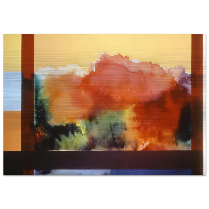 For The Gypsy and His Daughter - 1985 - Ronnie Landfield Brushed Aluminum Print - 70x100 cm / 28x40 inches | Ronnie Landfield Aluminum Print | Ronnie Landfield Prints