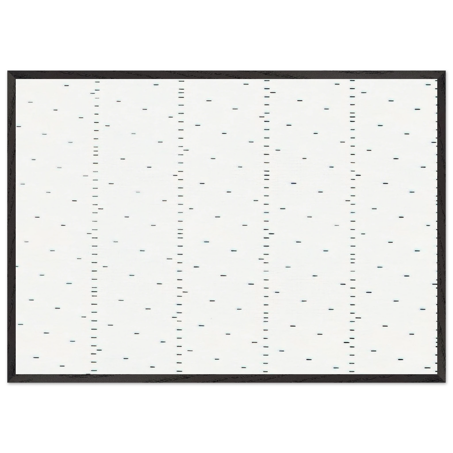 Every 15 cms every 16 cms dash of one cm long - 1974 - Francois Morellet 70x100 cm / 28x40 inches Framed Art Print – Black Wooden Frame