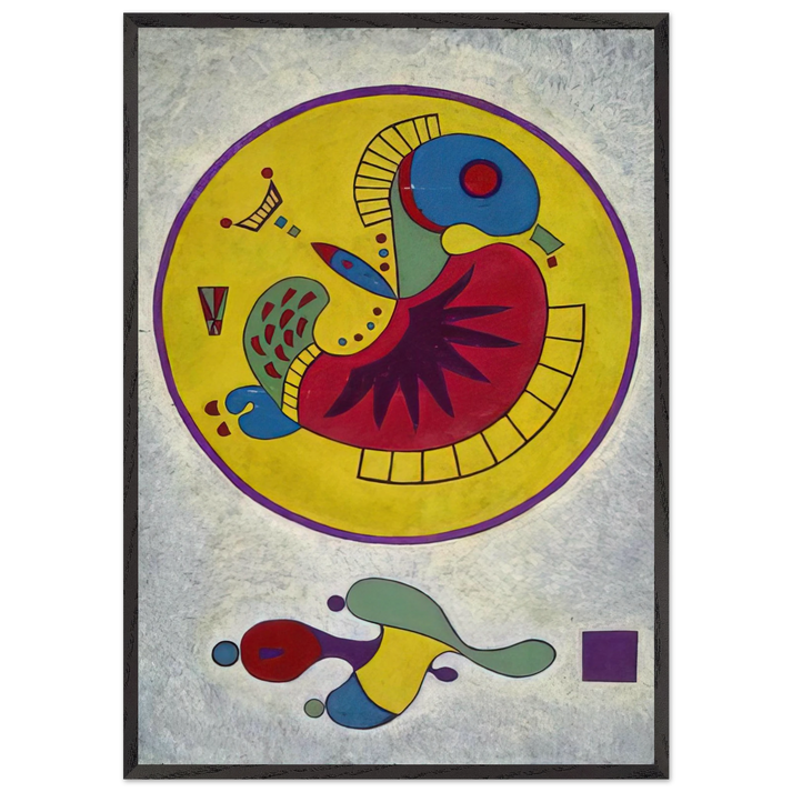 UNTITLED 1 N8 - Wassily Kandinsky 70x100 cm / 28x40 inches Framed Art Print – Black Wooden Frame