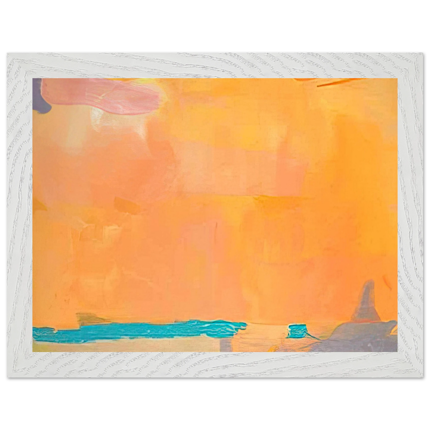 Helen Frankenthaler - Royal Fireworks - 1975 Wall art - 60x80 cm / 24x32 inches - Premium Wooden Framed Poster With Fine Art Paper - White frame