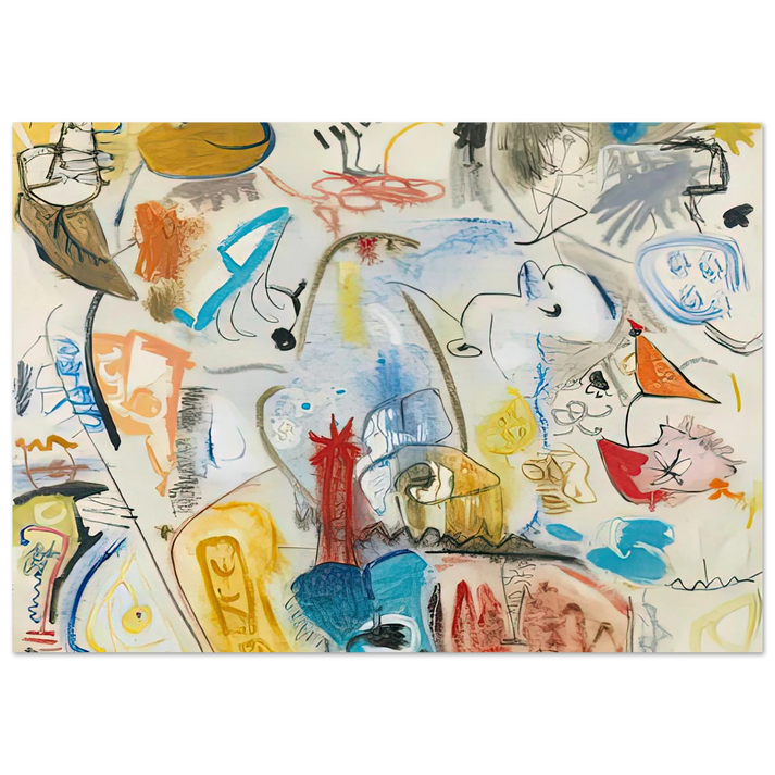 Helen Frankenthaler - Circus Landscape, 1951- Wall Art - 28x40 inches / 70x70 cm - Canvas (Imperial)-canvas - -