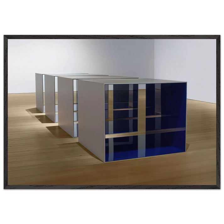 Untitled - 1969 N4 - Donald Judd 70x100 cm / 28x40 inches Framed Art Print – Black Wooden Frame