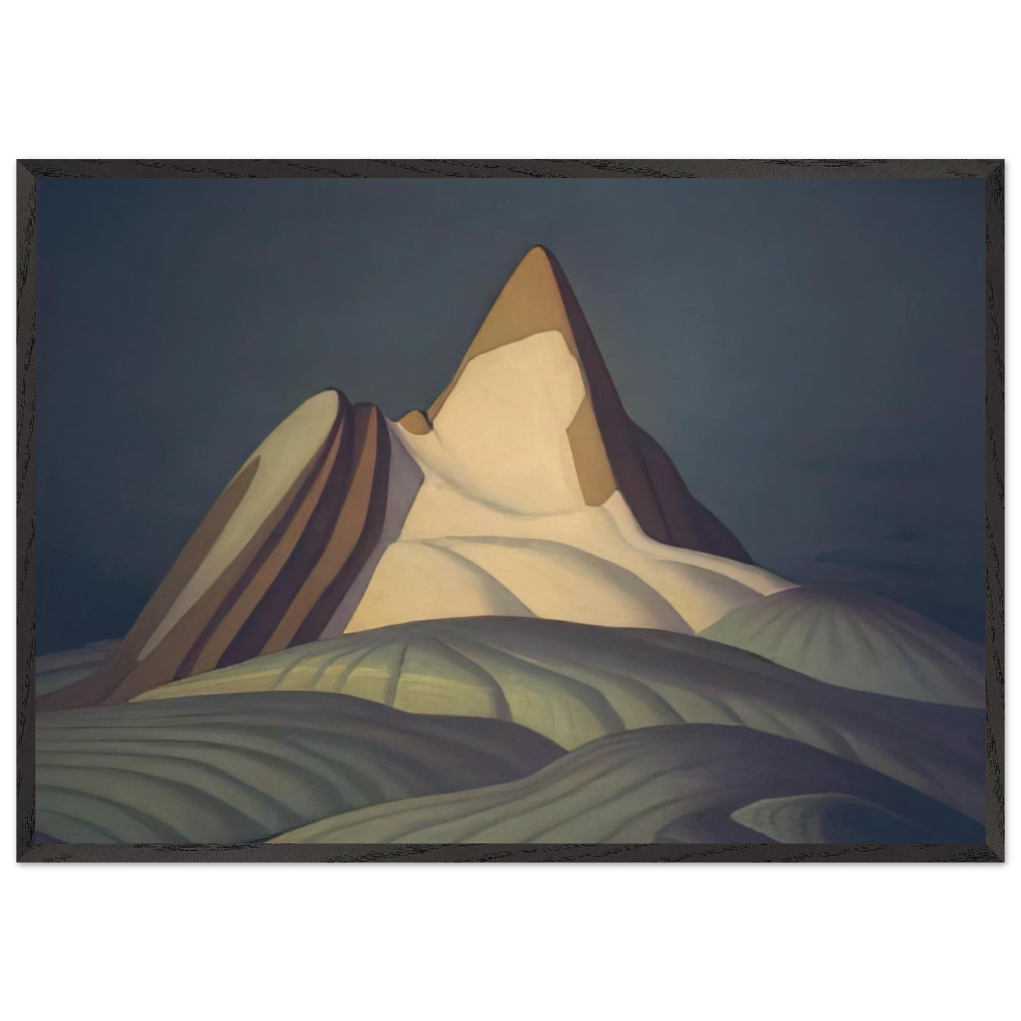 Isolation Peak Rocky Mountains - 1930 - Lawren Harris 70x100 cm / 28x40 inches Framed Art Print – Black Wooden Frame