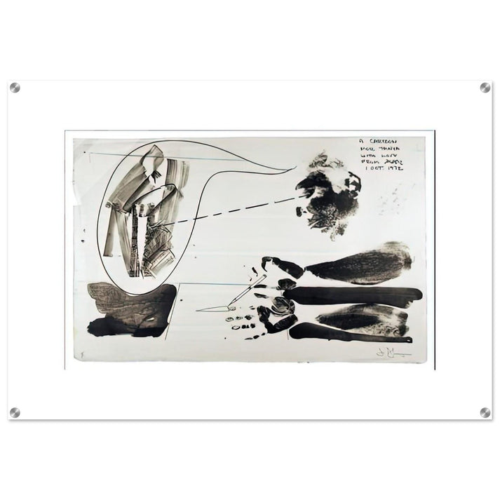 CARTOON FOR TANYA 1972 - Jasper Johns Acrylic Print - 70x100 cm / 28x40″ inches