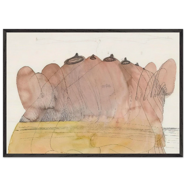 Untitled - 1974 N1 - Dieter Roth 70x100 cm / 28x40 inches Framed Art Print – Black Wooden Frame