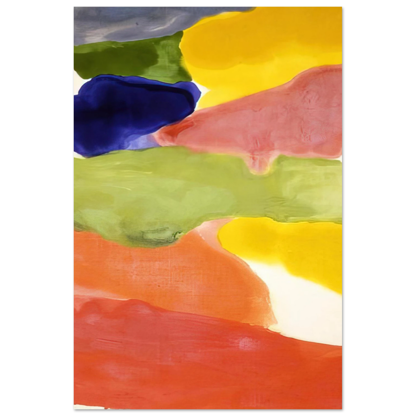 Helen Frankenthaler - Tutti-Fruitti - 1966 Wall art - 40x50 cm / 16x20 inches - Premium Wooden Framed Poster With Fine Art Paper - Wood frame
