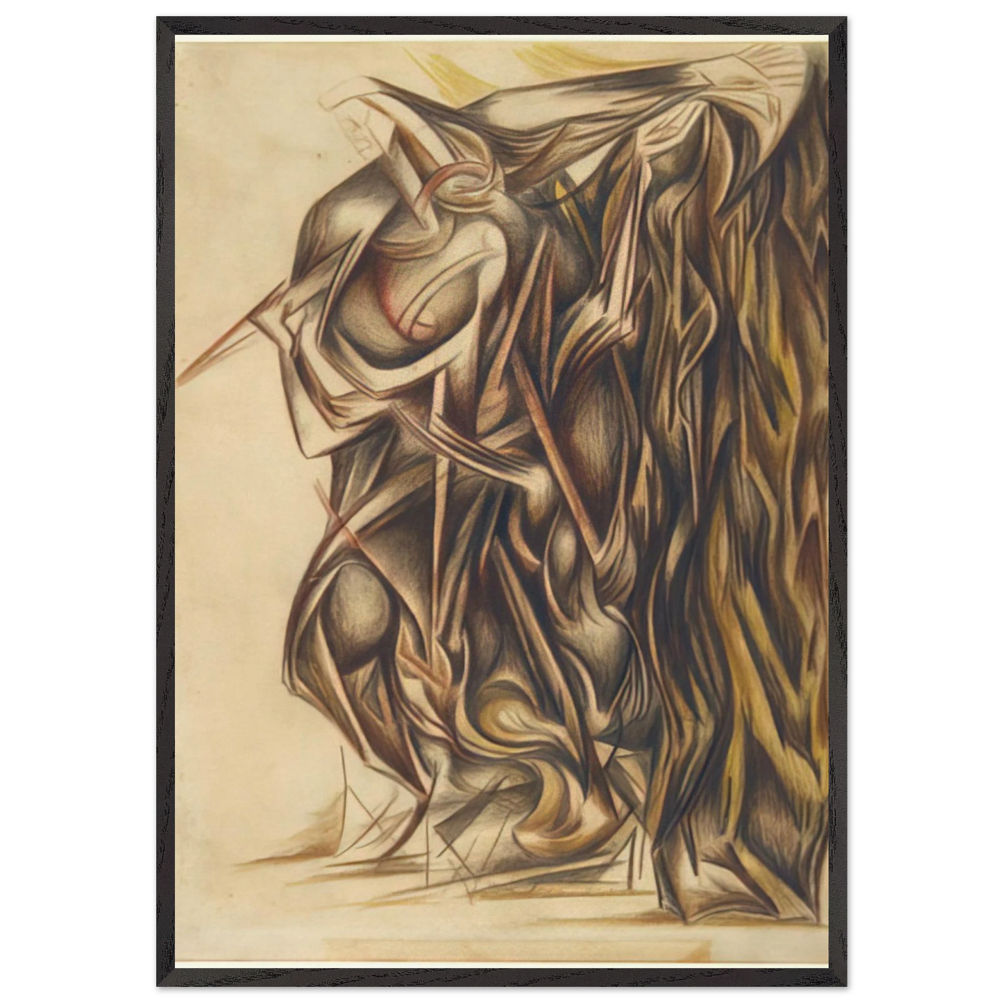 UNTITLED 1941 N2 - Jackson Pollock Framed Art Print – Black Wooden Frame - Default Title - -Framed Art Print