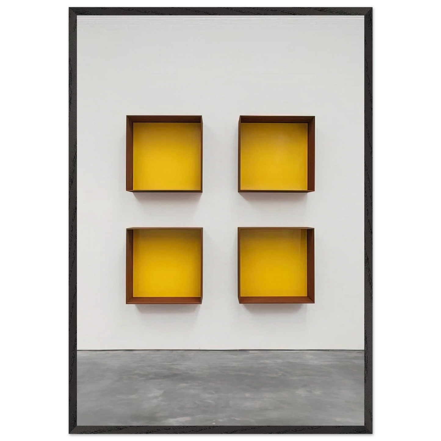 Untitled JUDDO0243A - 1991 - Donald Judd 70x100 cm / 28x40 inches Framed Art Print – Black Wooden Frame
