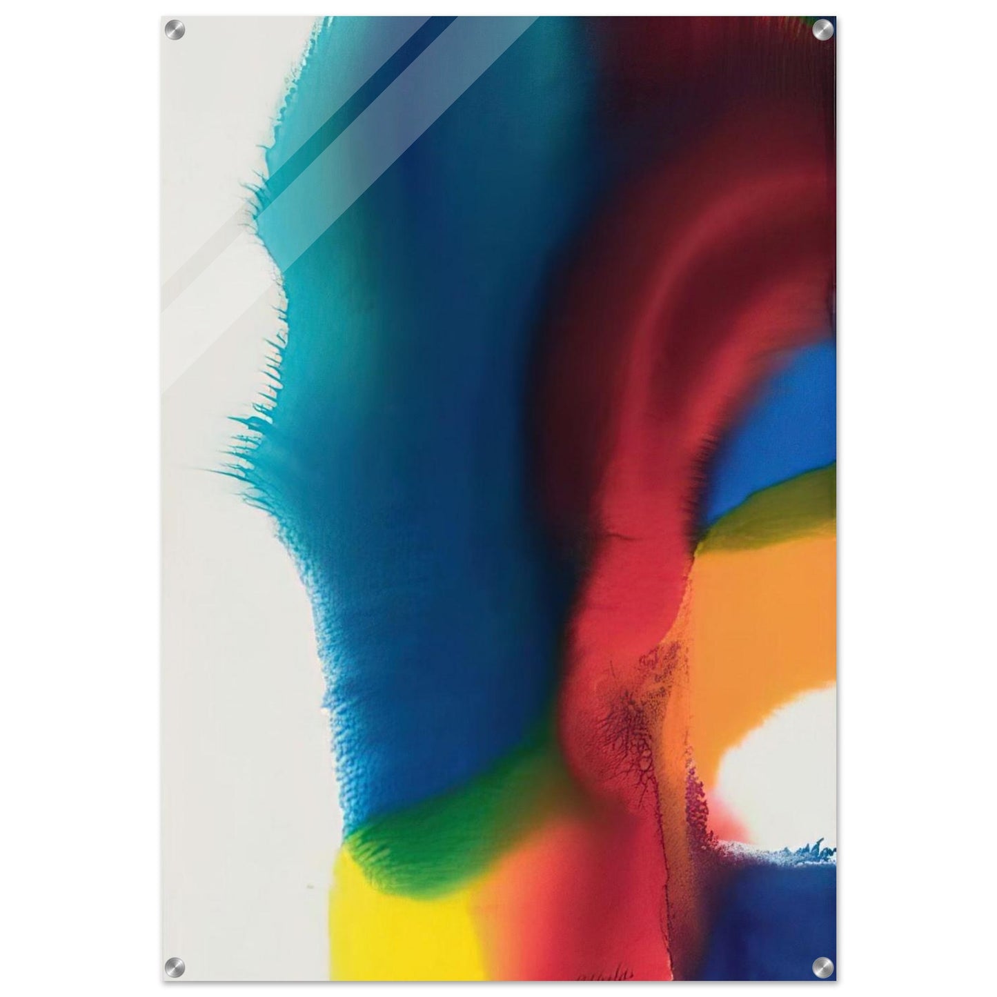Rainbow Bleed - Color Field Painting, Lyrical Abstraction - Paul Jenkins Acrylic Print - 70x100 cm / 28x40″ inches | Paul Jenkins Wall Art | Paul Jenkins Prints