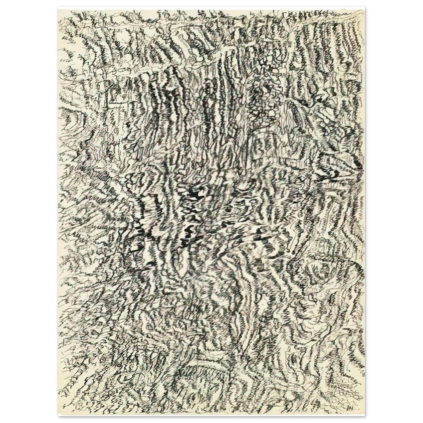 Henri Michaux - DESSIN MESCALINIEN 1958 Fine Art Poster - Default Title