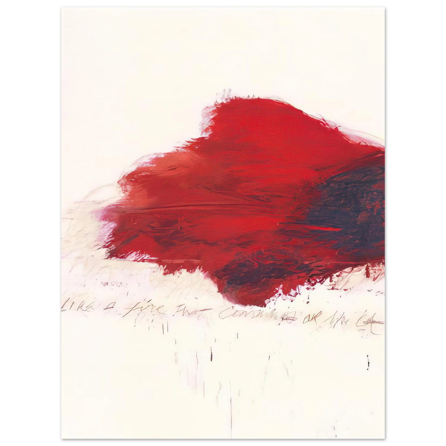 Cy Twombly - Fifty Days at Iliam. The Fire that Consumes All before It Fine Art Poster - Default Title