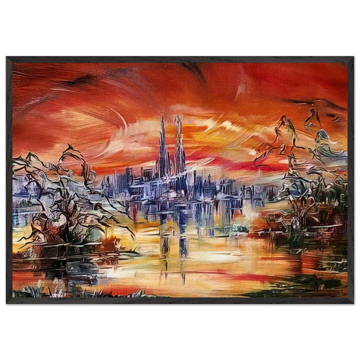 Untitled - 1981 N2 - Konrad Zuse Framed Art Print – Black Wooden Frame - Default Title - -Framed Art Print