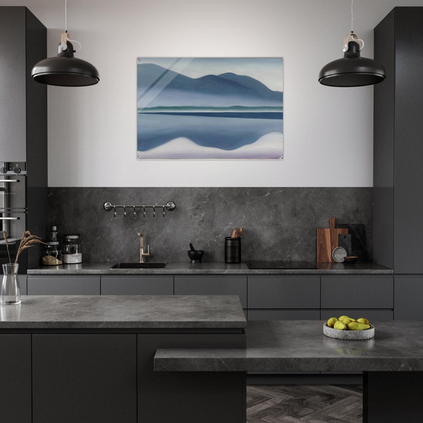 Lake George formerly Reflection Seascape - Georgia O'Keeffe Acrylic Print - 70x100 cm / 28x40″ inches